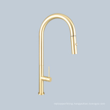 Sink wash basin switch handle golden telescopic faucet